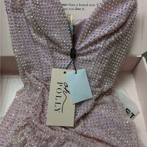 Oh Polly Lavender Embellished Dress